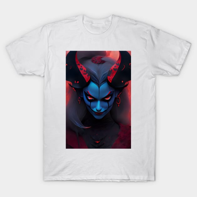 Beautiful devil girl T-Shirt by Spaceboyishere